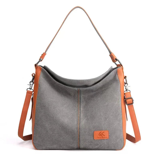 Canvas Vintage Women's Bag Fashion Handbag Large Capacity Cloth Bag One Shoulder Messenger Bag