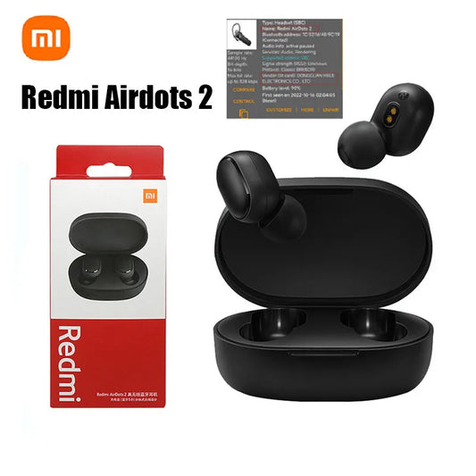 Xiaomi Redmi Airdots 2 Bluetooth Earphones Sport Music Gaming Outdoor Mini Wireless Headset with Mic Headphones In Ear Earbuds