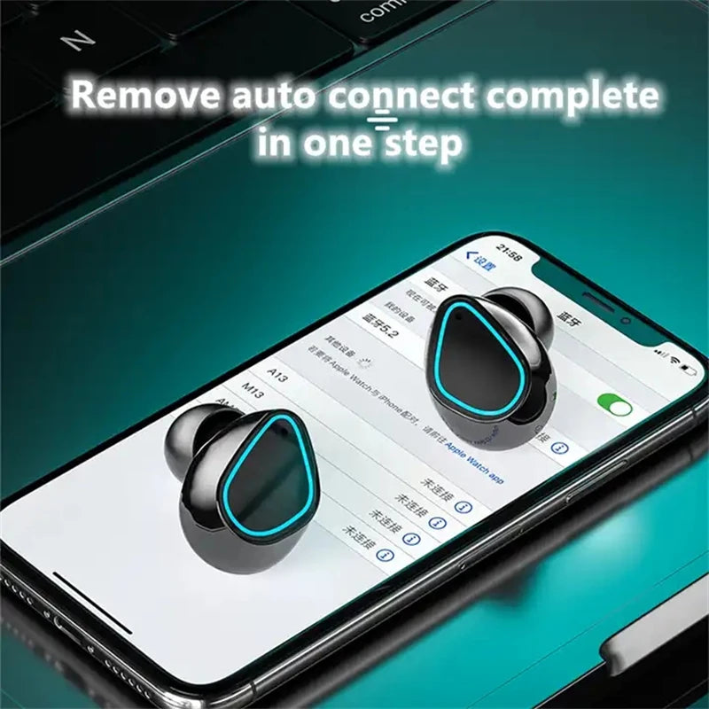 2024 New Bluetooth 5.2 Wireless TWS Earphone Smart Touch Call Headset Waterproof Noise Canceling Headphones for All Smartphones
