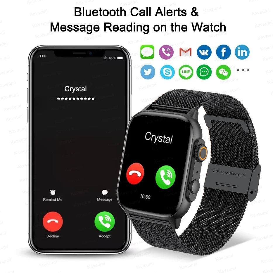 2023 HK95 Ultra Smartwatch Men Women NFC AMOLED Screen Smart Watch Bluetooth Call Blood Oxygen Heart Rate Sport Waterproof Watch