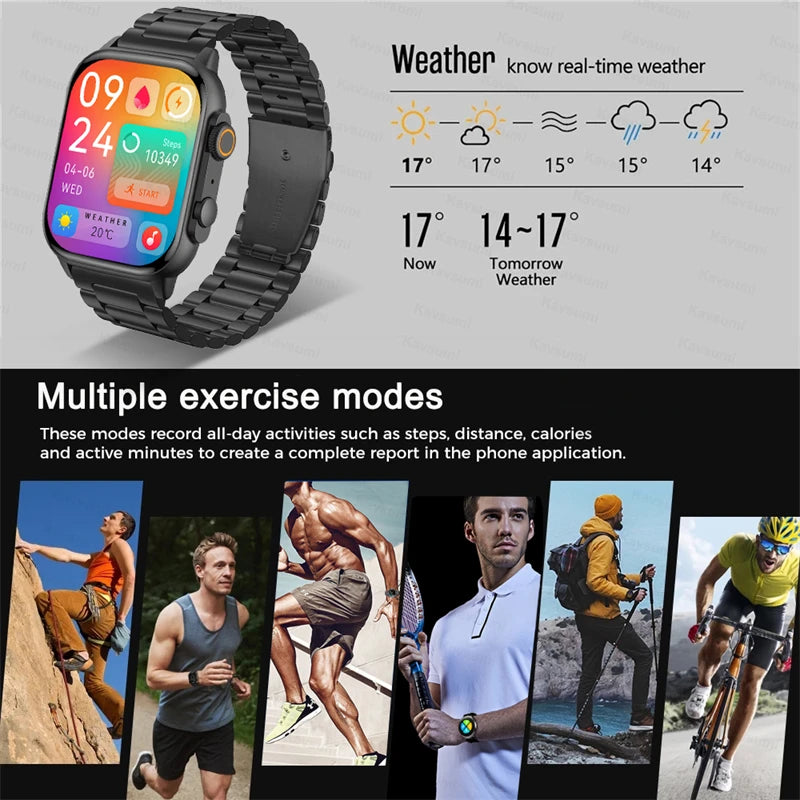 2023 HK95 Ultra Smartwatch Men Women NFC AMOLED Screen Smart Watch Bluetooth Call Blood Oxygen Heart Rate Sport Waterproof Watch
